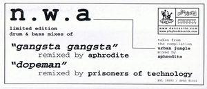 Gangsta Gangsta / Dopeman: Limited Edition Drum & Bass Mixes